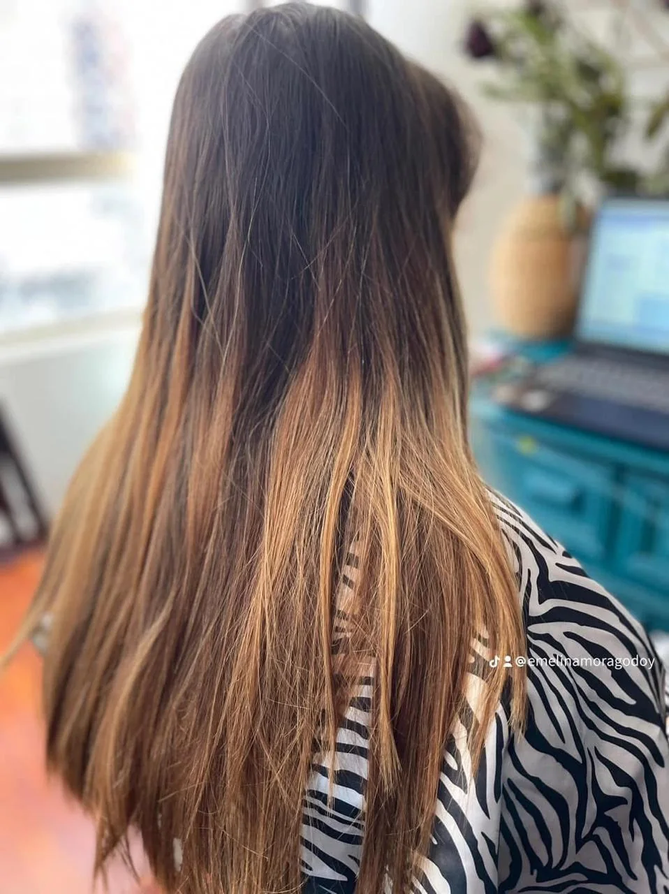 Resultado después de balayage