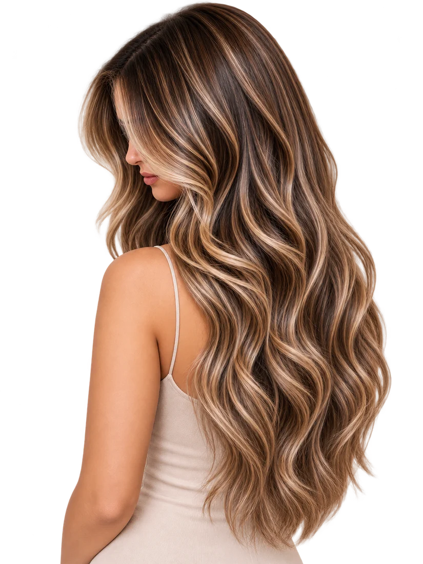 Cabello balayage con dimensión y movimiento, promoción Balayage